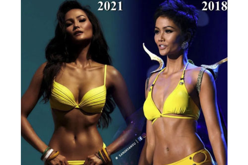 H'Hen Niê khiến dân tình phát sốt với hình ảnh so sánh body hiện tại và cách đây 3 năm