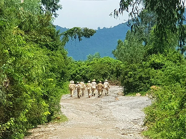 Địa bàn xã Hòa Bắc (huyện Hòa Vang, Đà Nẵng), nơi đối tượng Trần Văn N. bị phát hiện nhập cảnh trái phép từ Lào về Việt Nam