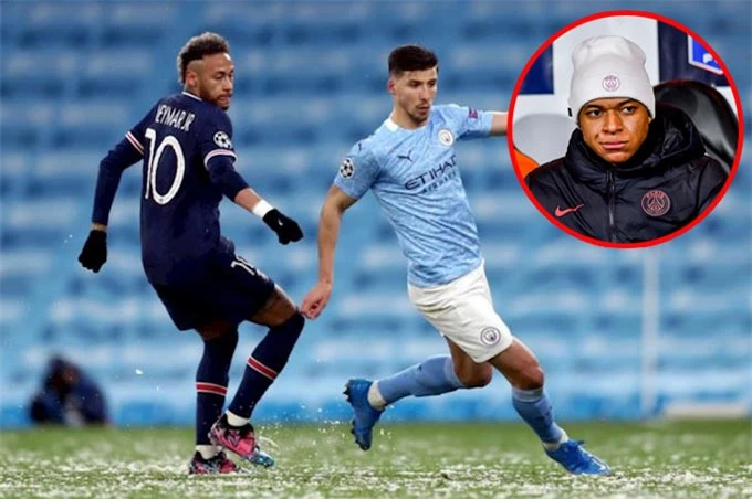 Ở trận bán kết lượt về giữa Man City vs PSG, Neymar bất lực trước hàng thủ đội chủ nhà còn Mbappe chỉ ngồi dự bị do chấn thương