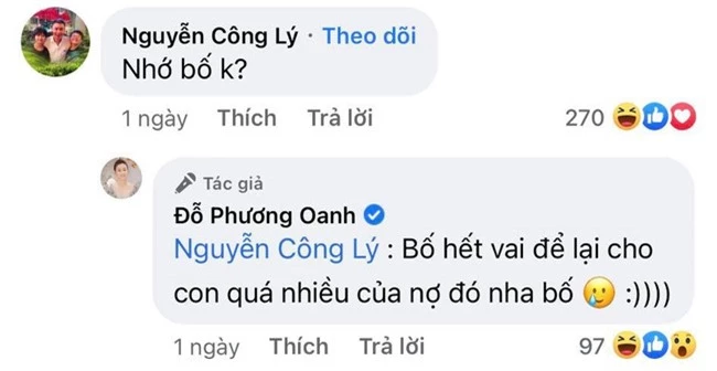 Phương Oanh đăng ảnh đẹp trong veo, Mạnh Trường nhắn chuyển khoản 1 tỷ 3, NSND Công Lý lại nói điều gây ngã ngửa - Ảnh 3.