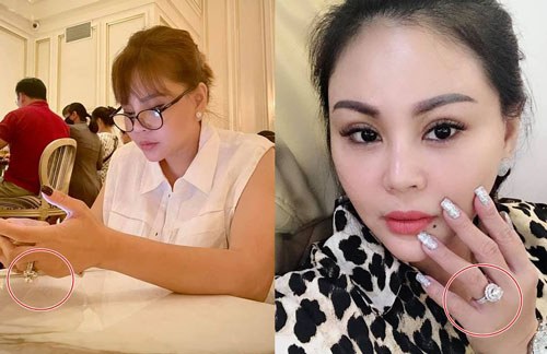 Lê Giang khoe ảnh tự sướng nhưng ai nấy chỉ chú ý 2 chiếc nhẫn kim cương 'khủng'
