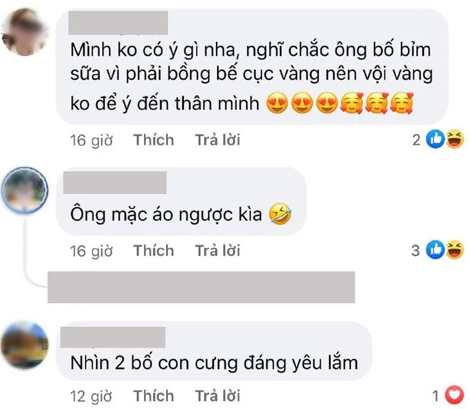 Bị netizen hiểu lầm là mải chăm con đến mặc cả áo ngược, bố bỉm Ông Cao Thắng vội phân trần: Mẫu áo nó vậy mà mọi người - Ảnh 3.