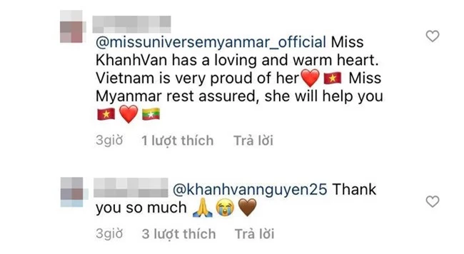 Khánh Vân được cộng đồng mạng quốc tế khen nức nở vì hành động &quot;cứu cánh&quot; Hoa hậu Myanmar tại Miss Universe 2020 - Ảnh 5.