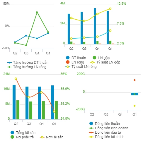 Kết quả kinh doanh của Tập đoàn Dệt may Việt Nam trong 2021. Đơn vị: tỷ đồng