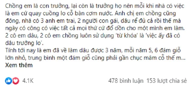 Giỗ bố chồng, dâu trưởng được chị em &quot;khoán trắng&quot; gần chục mâm cỗ, nhưng màn ra tay &quot;chất ngất&quot; của cô mới thật sự khiến cả nhà choáng váng - Ảnh 1.