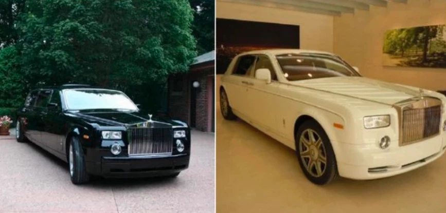 Bộ đôi siêu xe Rolls-Royce Phantom nổi tiếng của Nhậm Đạt Hoa. Ảnh: On.