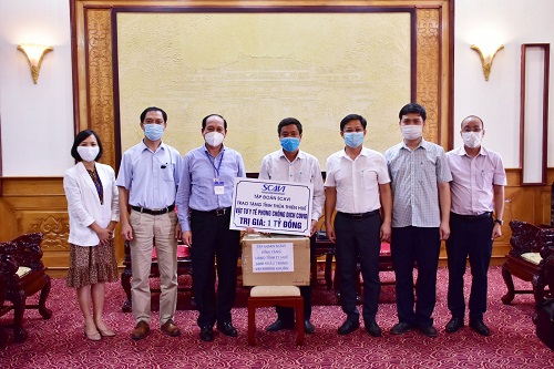 Tập đoàn Scavi hỗ trợ trang thiết bị phòng chống Covid-19 cho Huế