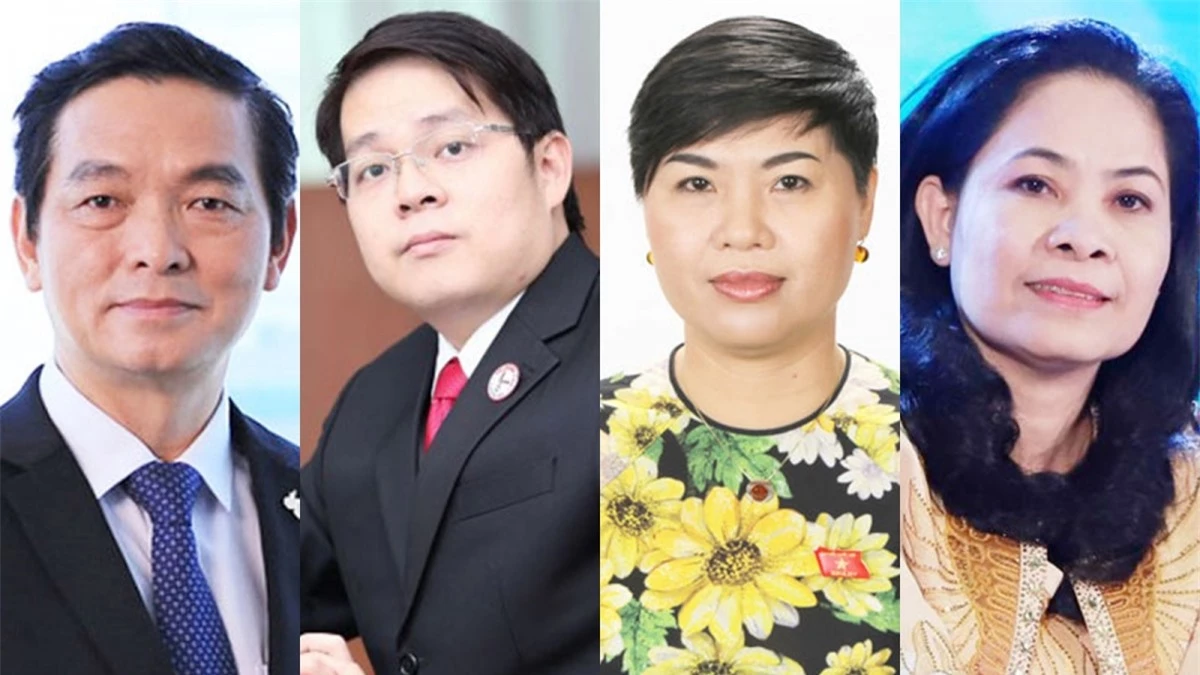 Các ông/bà: Lê Viết Hải, Trịnh Chí Cường, Đỗ Thị Thu Hằng,Ninh Thị Bích Thùy (từ trái qua phải) là 4 trong 30 lãnh đạo doanh nghiệp ứng cử ĐBQH khóa XV.