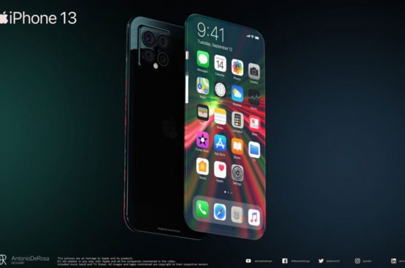 Ngắm iPhone 13 màn hình thác nước, camera selfie kép dưới màn hình