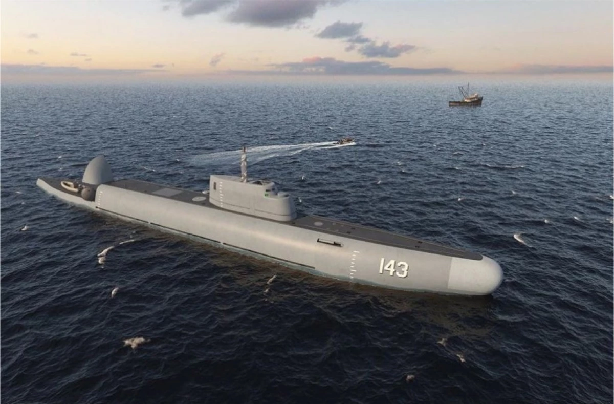 Thiết kế của tàu tuần tra có khả năng lặn dưới nước trong dự án Sentinel. Ảnh: TASS
