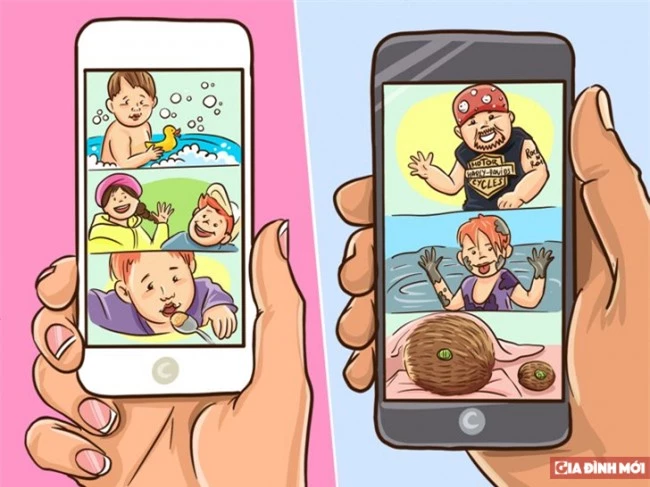 12 bức tranh minh họa hài hước cho thấy sự khác biệt giữa bố và mẹ khi nuôi dạy con 6
