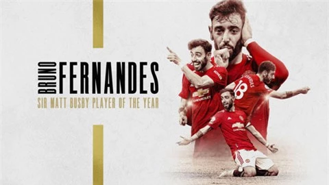 Bruno Fernandes xuất sắc nhất MU mùa thứ 2 liên tiếp