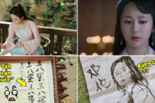 'Ngã ngửa' hậu trường những màn 'múa bút' của sao Hoa ngữ trong phim cổ trang
