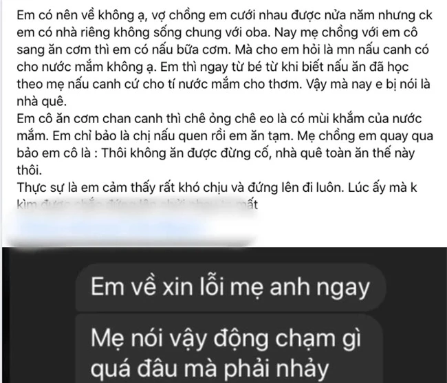 Nàng dâu đứng dậy ngay khỏi mâm cơm sau một lời nhận xét của mẹ chồng, thế nhưng phản ứng của chồng mới khiến người ta bức xúc! - Ảnh 1.