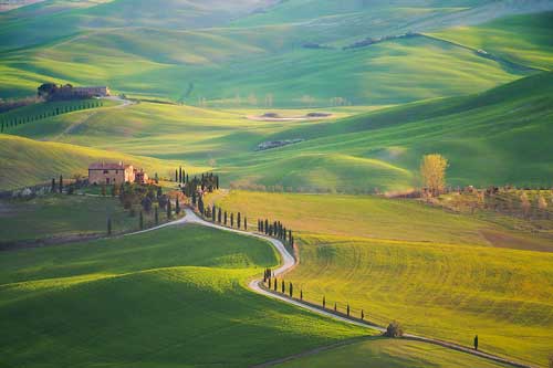 Vẻ đẹp kỳ diệu của cánh đồng ở Tunscany, Italia