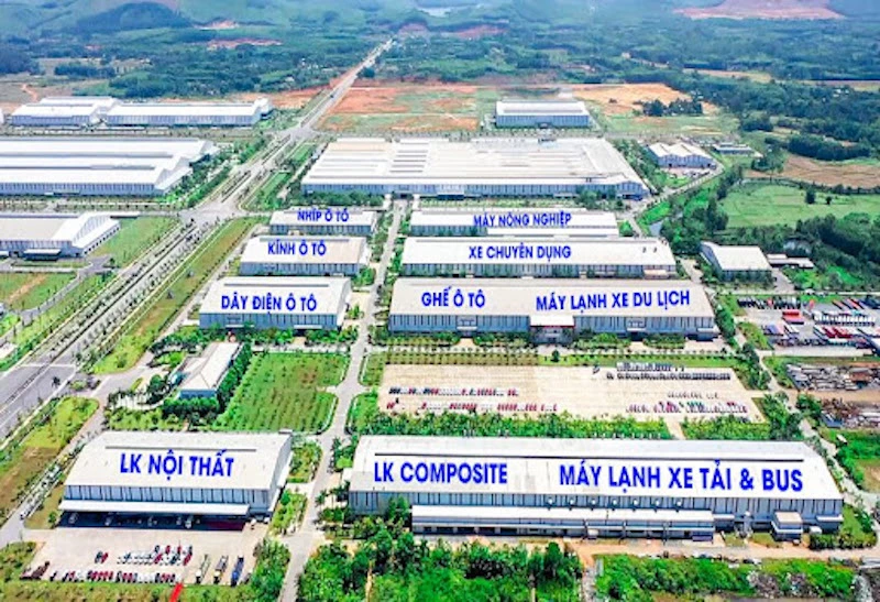 Các nhà máy phụ tùng tại Khu công nghiệp cơ khí THACO Chu Lai