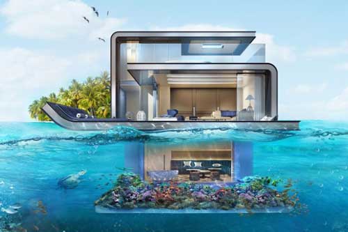 Những tòa nhà tuyệt đẹp trên mặt biển