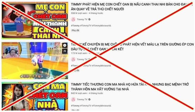 Bộ TT&TT yêu cầu YouTube gỡ kênh Timmy TV vì phổ biến nội dung nguy hại với trẻ em