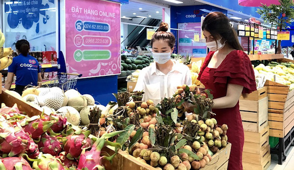 Vải thiều Hải Dương và Bắc Giang bắt đầu bán ở hệ thống siêu thị Co.opmart