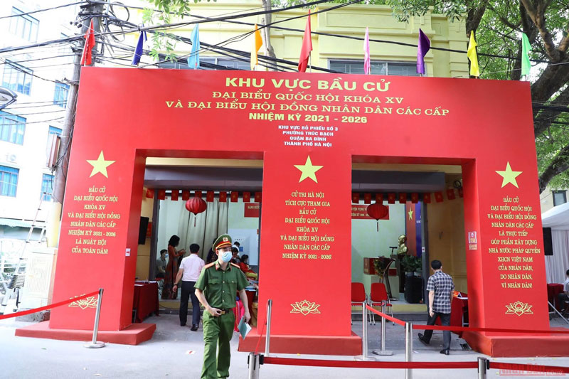 Chùm ảnh: Không khí bầu cử ở Hà Nội