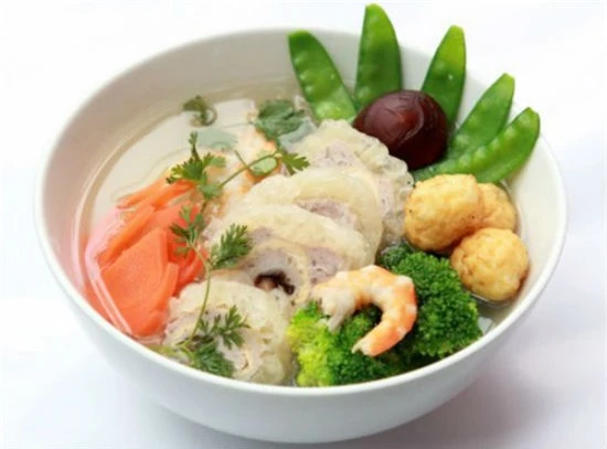 Canh bóng nấu tôm bông cải xanh tốt cho giàu canxi, omega 3