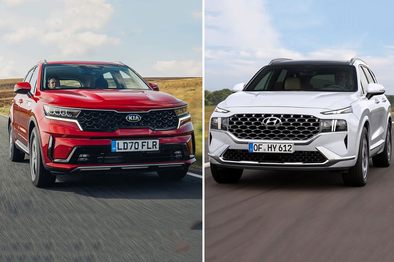 So sánh Hyundai Santa Fe 2021 với Kia Sorento 2021