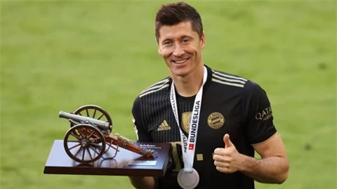 Lewandowski giành Chiếc giày vàng châu Âu đầu tiên trong sự nghiệp