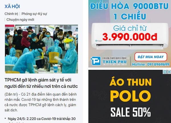 Phạt nặng nếu chèn quảng cáo vào nội dung bài báo điện tử