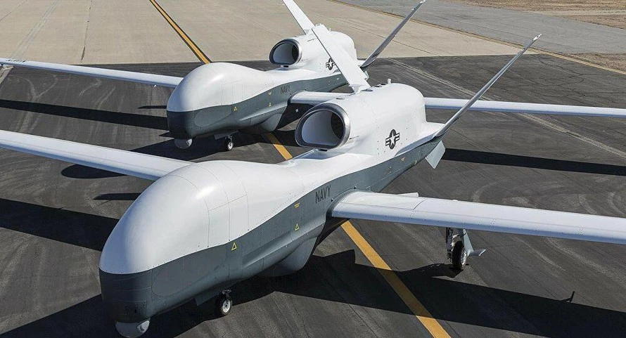 Máy bay không người lái (UAV) MQ-4C Triton của Mỹ. Ảnh: Reuters