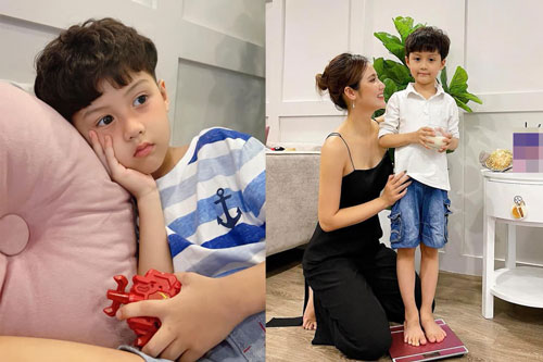 Con trai Huyền Lizzie càng lớn càng đẹp trai như hot boy nhí