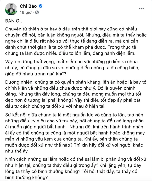 Chi Bảo đáp trả 1 chọi 1 antifan về vụ NS Hoài Linh kêu gọi từ thiện 13,7 tỷ đồng: “Không có gì mờ ám, chỉ là chậm” - Ảnh 2.