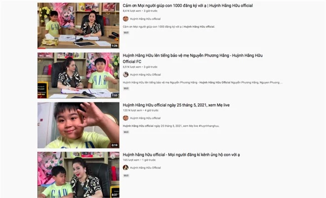 Kênh YouTube giả mạo tài khoản con trai bà Phương Hằng mọc lên như nấm khiến cộng đồng mạng phẫn nộ - Ảnh 3.