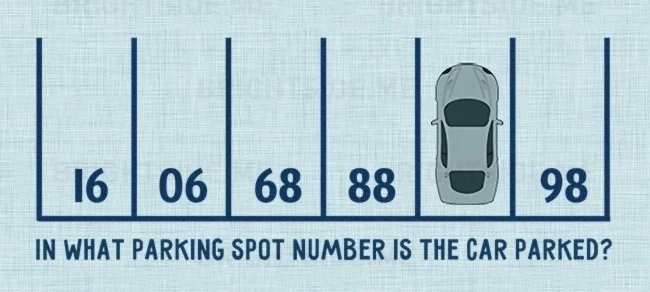  Hãy tìm con số được in tại vị trí ô tô đỗ.