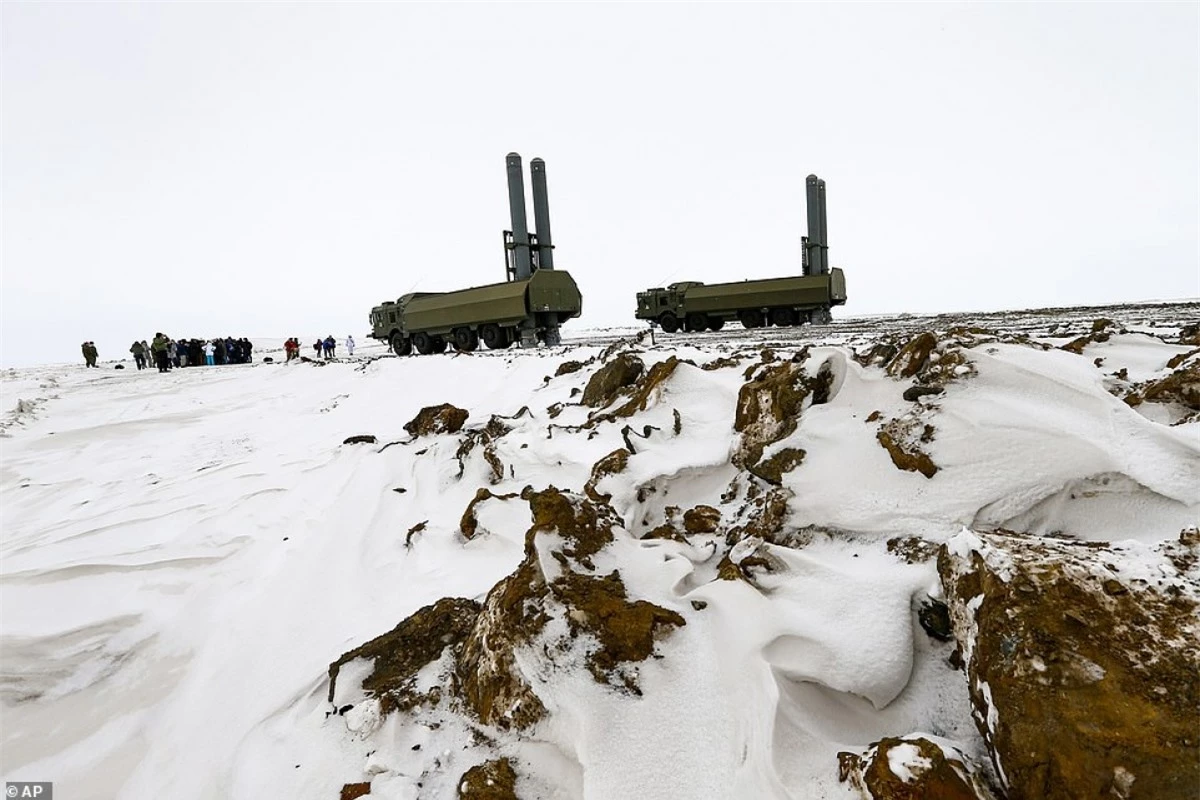 Hệ thống Bastion Nga triển khai ở Bắc Cực. Ảnh: AP