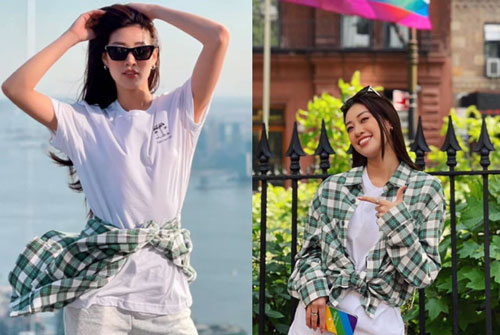 Bị kẹt lại ở Mỹ, Hoa hậu Khánh Vân tranh thủ đi mua hàng sale-off còn thích thú livestream khoe người hâm mộ