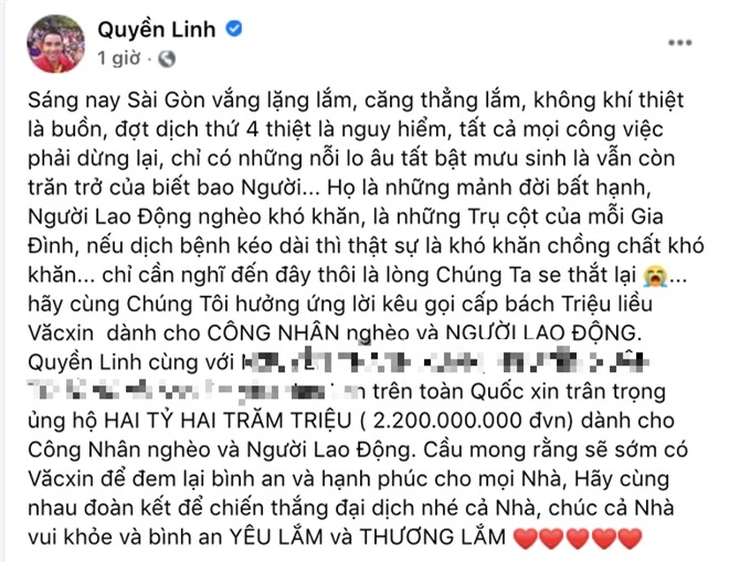 Ấm lòng hình ảnh MC Quyền Linh đi xe máy, đeo balo 2,2 tỷ đồng trực tiếp quyên góp vào quỹ mua vaccine Covid-19 cho người nghèo - Ảnh 2.