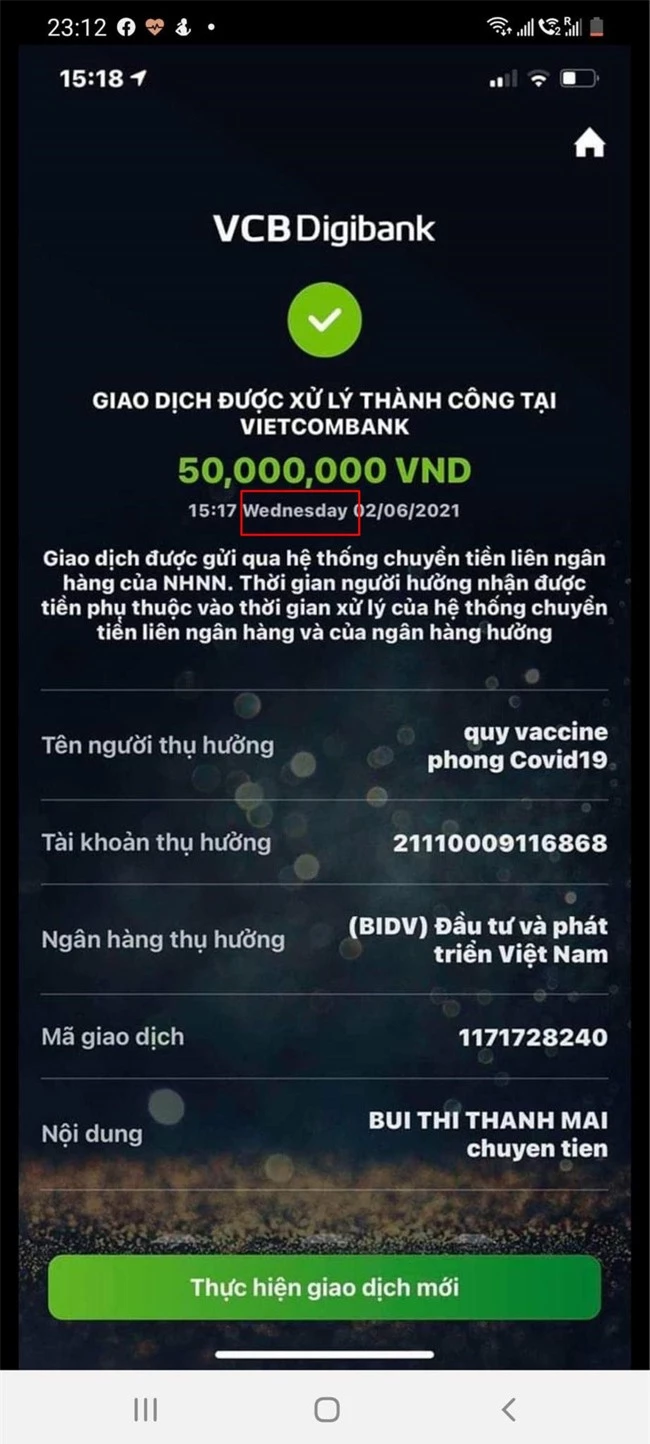 Sau Vy Oanh, lại thêm một mỹ nhân Việt bị nghi làm giả biên lai chuyển tiền ủng hộ mua vắc xin Covid-19 - Ảnh 2.
