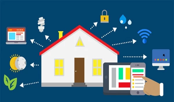 IoT có thể được ứng dụng để quản lý và giám sát ngôi nhà từ xa.