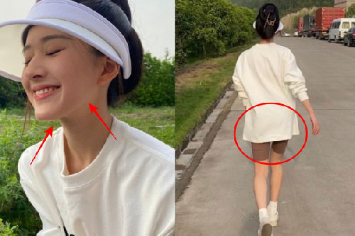 Triệu Lộ Tư khoe chân ngắn đáng yêu, lộ cả góc nghiêng xinh đẹp nhưng chưa gây sốt bằng dáng đi này