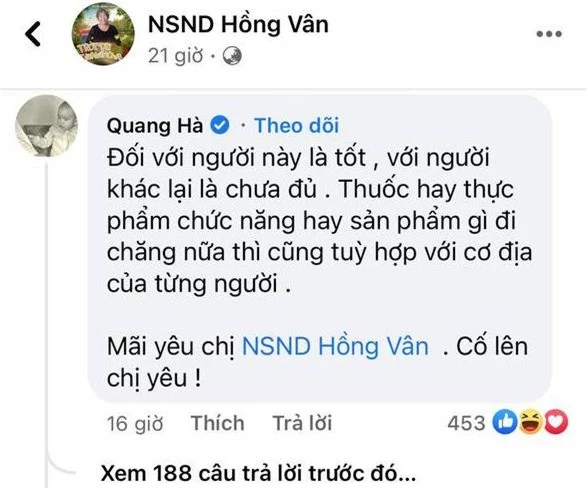 Bênh vực NS Hồng Vân trong lùm xùm quảng cáo, ca sĩ Quang Hà bị nhận gạch đá tơi bời từ công chúng - Ảnh 3.
