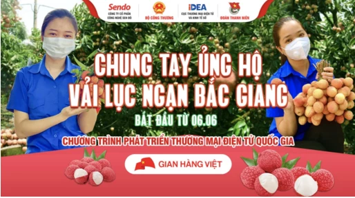 Khách hàng sẽ được xem chương trình livestream do chính tay bà con nông dân Bắc Giang thực hành quay tại vườn trên ứng dụng của Sendo.