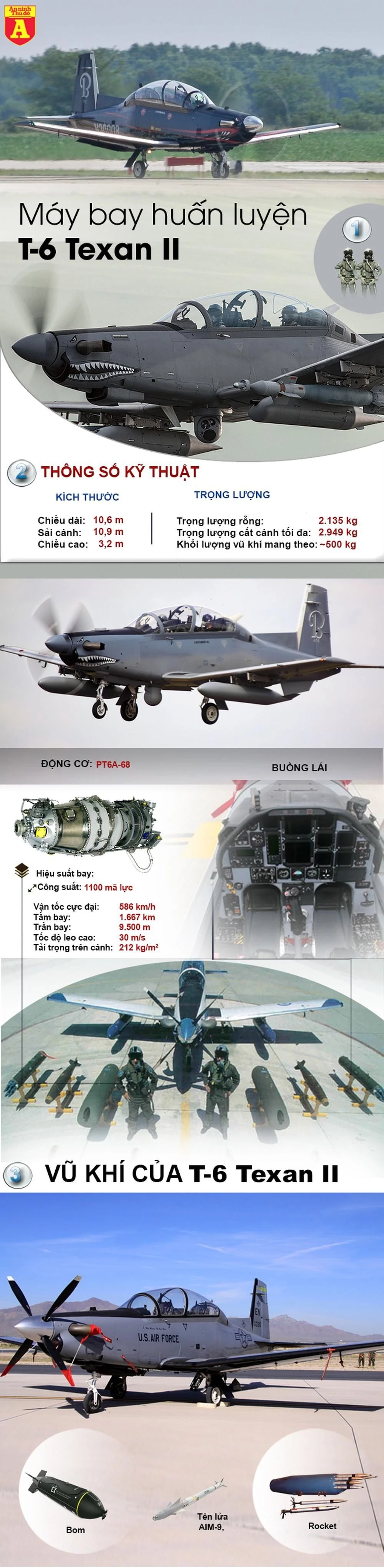 [Info] T-6 Texan II, dòng huấn luyện cơ đắt hàng của Mỹ ảnh 6