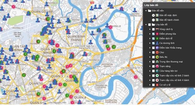 TPHCM: Ra mắt "Bản đồ hỗ trợ phòng chống dịch Covid-19"