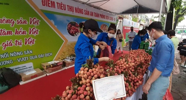 Khởi động các điểm kết nối tiêu thụ nông sản tại Hà Nội giữa đại dịch Covid-19.