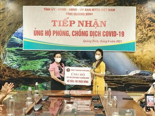Quảng Bình: Công ty Phú Ninh hỗ trợ Quỹ phòng chống Covid-19 