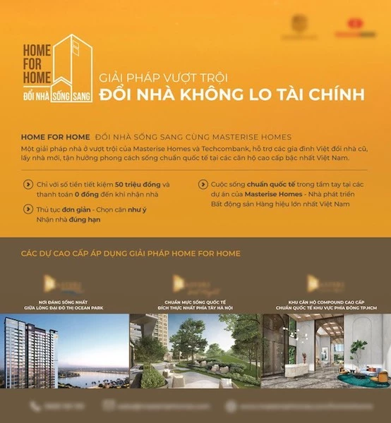 Nội dung về cách thức tham gia và 3 dự án cao cấp được áp dụng giải pháp Home for Home.