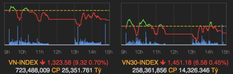 Diễn biến VN-Index phiên 10/6. Ảnh: VNDirect.