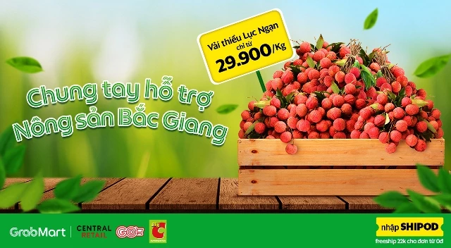 Big C Việt Nam và Grab Việt Nam chung tay  hỗ trợ nông sản Bắc Giang