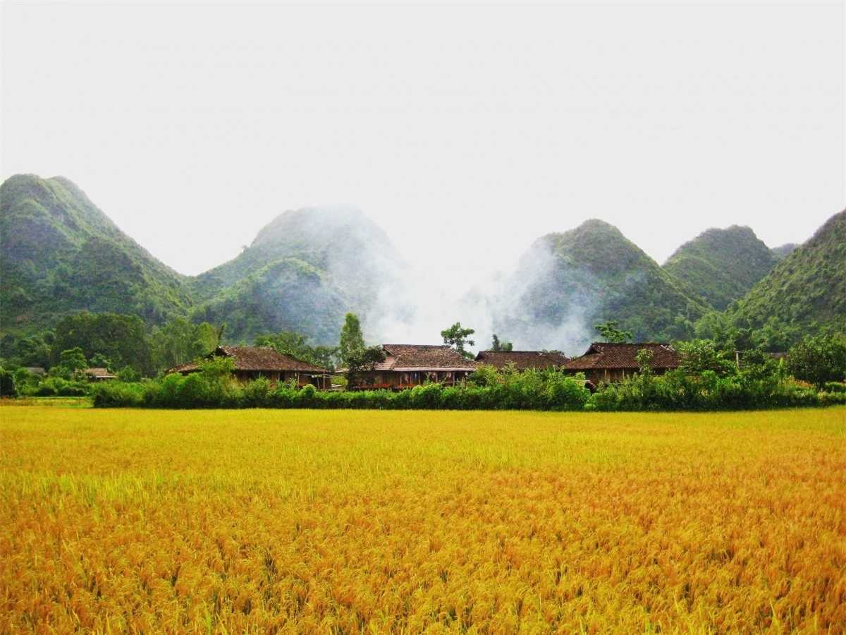 Trong thoang thoảng hương thơm của cánh đồng lúa chín, những câu hát Then, Sli cất lên, bồng bềnh trong làn khói lam chiều...