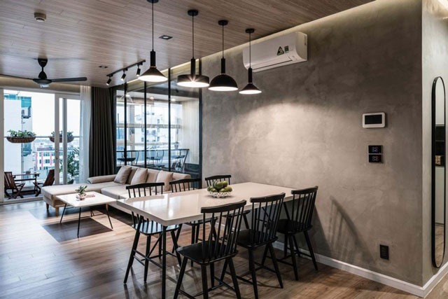 Ngắm căn hộ đẹp, hiện đại với tông màu trầm